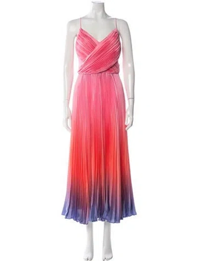 Pre-owned Hutch Printed Midi Length Dress In Pink