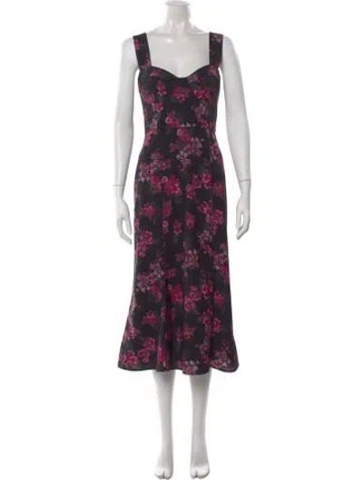 Pre-owned Hutch Printed Mini Dress In Black