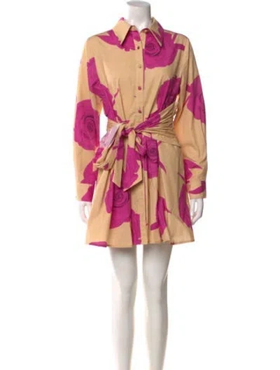 Pre-owned Hutch Printed Mini Dress In Multi