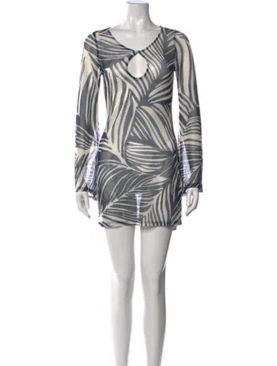 Pre-owned Hutch Printed Mini Dress In Multi