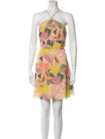 Pre-owned Hutch Printed Mini Dress In Multi