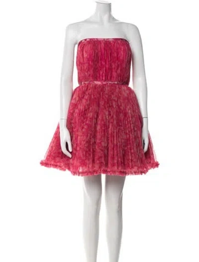 Pre-owned Hutch Printed Mini Dress In Pink