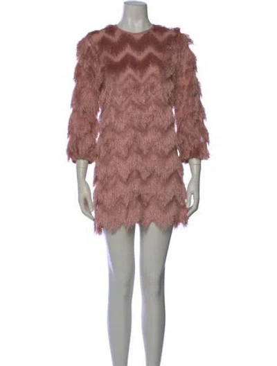 Pre-owned Hutch Printed Mini Dress W/ Tags In Pink