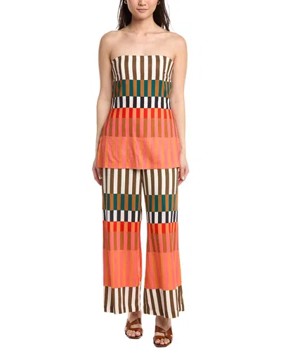 Hutch Rally Linen-blend Jumpsuit In Orange