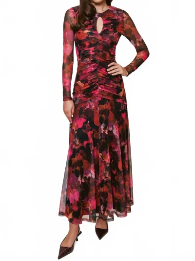 Hutch Ramy Dress In Pink Multi Abstract Paint Blot