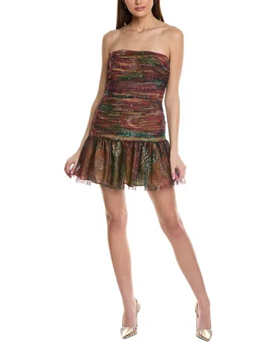 Hutch Raney Strapless Ruched Mini Dress In Black