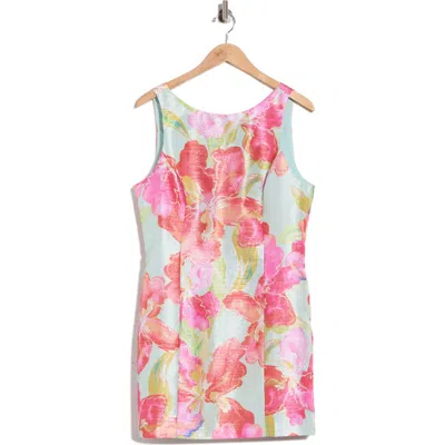 Hutch Ren Floral Metallic Jacquard Dress In Multi