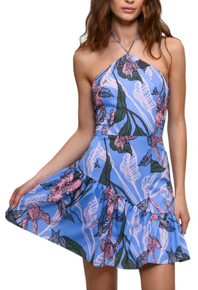Hutch Renata Dress In Peri Inked Iris In Multi