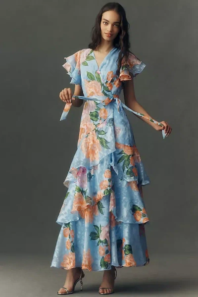Hutch Rhetta Wrap Dress In Blue