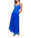 Hutch Drop Waist Sleeveless Maxi Dress In Cobalt