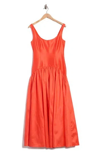 Hutch Ridge Midi Dress In Orange