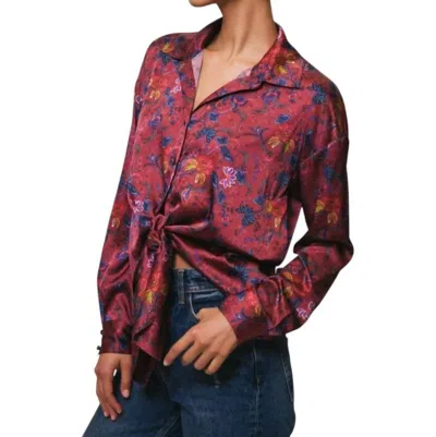Hutch Robbie Blouse In Brown Retro In Multi