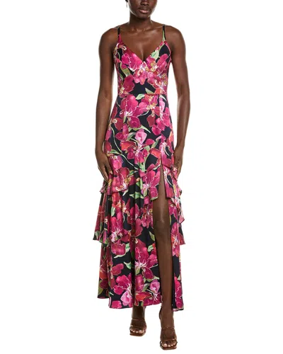 Hutch Robina Vivid Orchid Dress In Watercolor In Multi