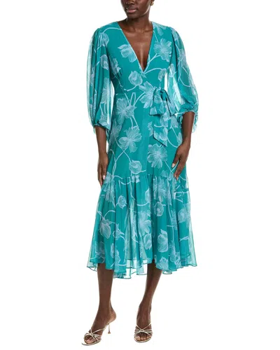 Hutch Robyn Wrap Dress In Blue