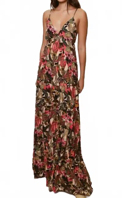Hutch Romi Maxi Dress In Moody Vintage Tropical In Multi