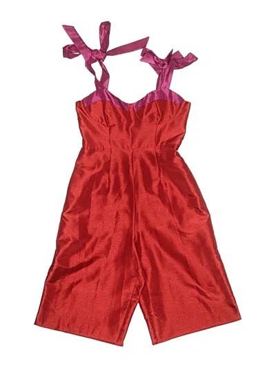 Pre-owned Hutch Romper In Red