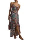 Hutch Royce Sleeveless Slim High-low Maxi Dress In Multi