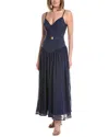 Hutch Ruby Sweetheart Drop-waist Maxi Dress In Blue