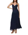 Hutch Ruby Sweetheart Drop-waist Maxi Dress In Blue