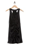 Hutch Ruched Front Sequin Minidress In Black