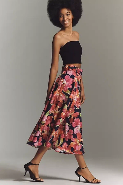 Hutch Rye Belted Midi Skirt In Multi