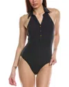 Hutch Halter Neck One-piece Swimsuit In Black