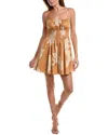 Hutch Sleeveless Smocked Romper In Brown