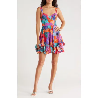 Hutch Scallop Hem Fit And Flare Dress In Multi