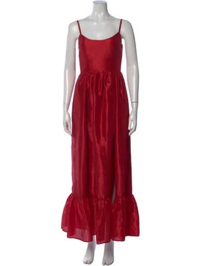 Pre-owned Hutch Scoop Neck Long Dress W/ Tags In Red