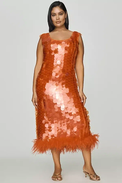 Hutch Scoop-neck Sequin Midi Dress In Multi