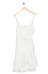 Hutch Sequin Faux Wrap Dress In White