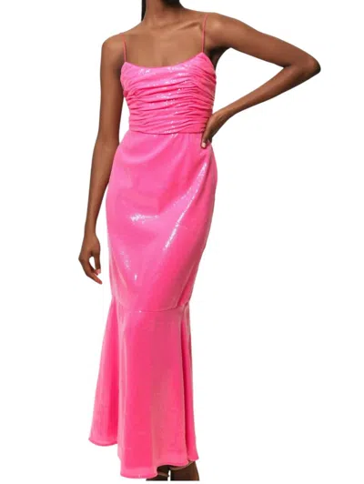 Hutch Sequin Maxi Dress In Pink