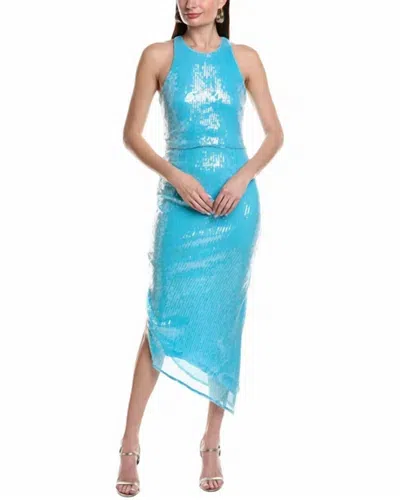 HUTCH SEQUIN MIDI DRESS IN TURQUOISE