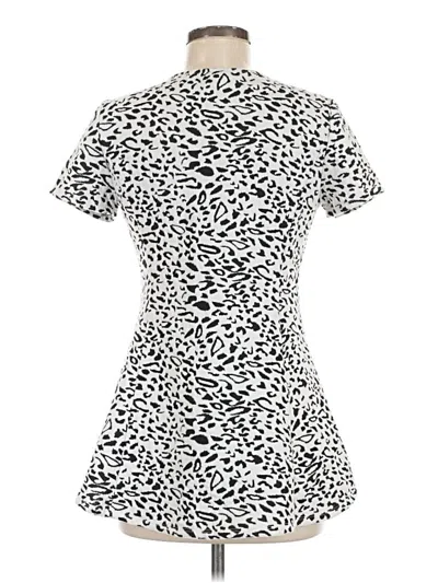 Pre-owned Hutch Short Sleeve Top Silver Mock Neckline Tops