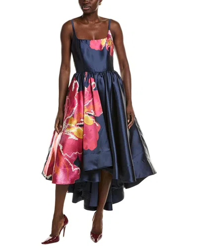 Hutch Shyloh Floral Mikado High-low Gown In Multi