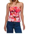 Hutch Sibby Top In Pink Charcoal Floral In Multi