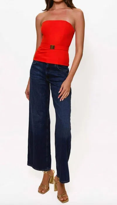 Hutch Sibby Top In Red In Orange