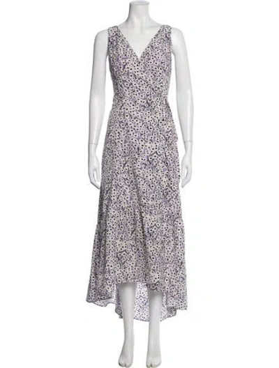 Pre-owned Hutch Silk Midi Length Dress In Purple