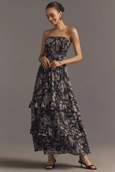 Hutch Sleeveless Belted Maxi Dress In Gray