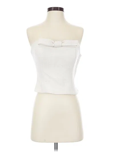 Pre-owned Hutch Sleeveless Blouse In White