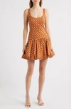 HUTCH HUTCH SLEEVELESS DROP WAIST BUBBLE HEM MINIDRESS