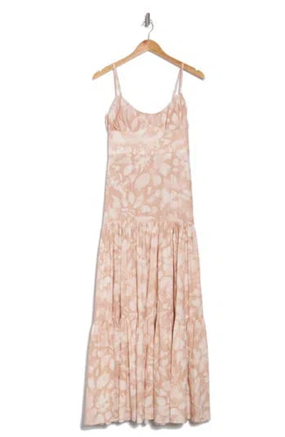 Hutch Sleeveless Drop Waist Maxi Dress In Sand