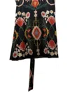 Hutch Sleeveless Tie-front Blouse In Black Mirror Floral In Black