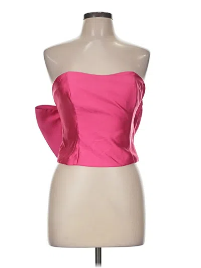 Hutch Sleeveless Top Pink Strapless Neckline Tops