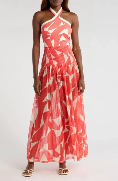 Hutch Smocked Cover-up Maxi Skirt In Multi