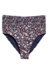 Hutch Smocked High Waist Bikini Bottoms