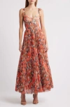 Hutch Smocked Tulle Gown In Multicolor