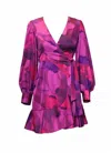 Hutch Sophie Wrap Dress In Pink In Multi