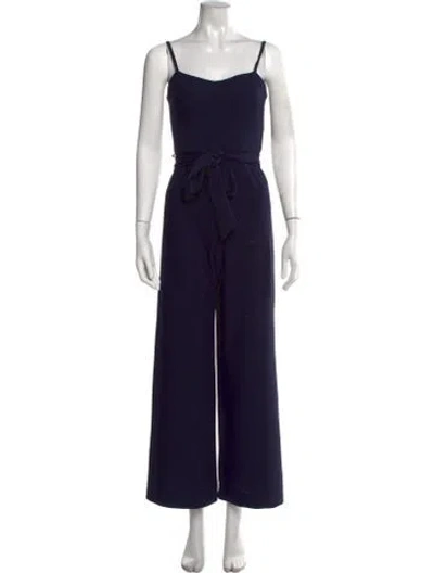 Pre-owned Hutch Square Neckline Jumpsuit In Blue
