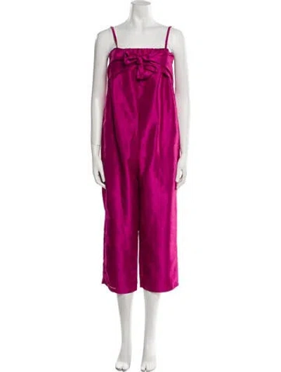 Pre-owned Hutch Square Neckline Jumpsuit In Pink